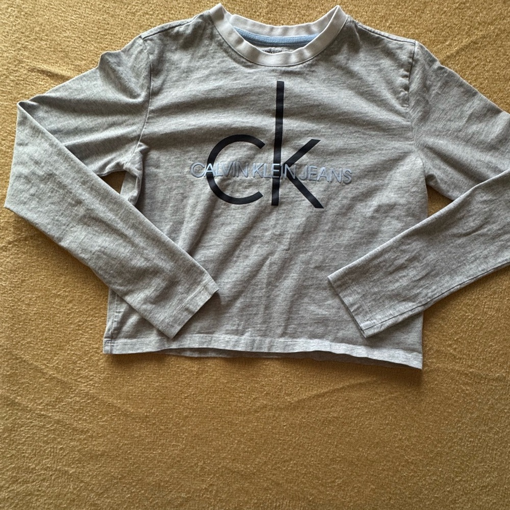 Calvin Klein Jeans Gray Crop Top